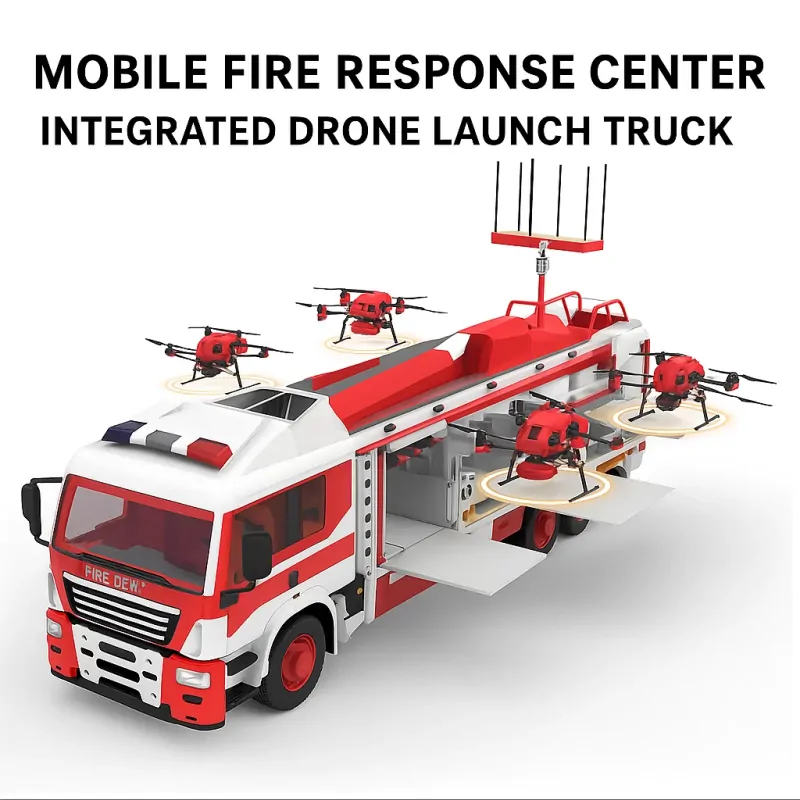 Vertical extinguishing drone system