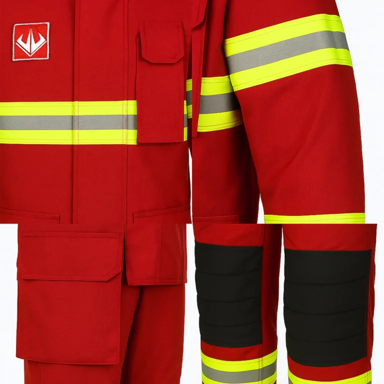 red turnout gear detail