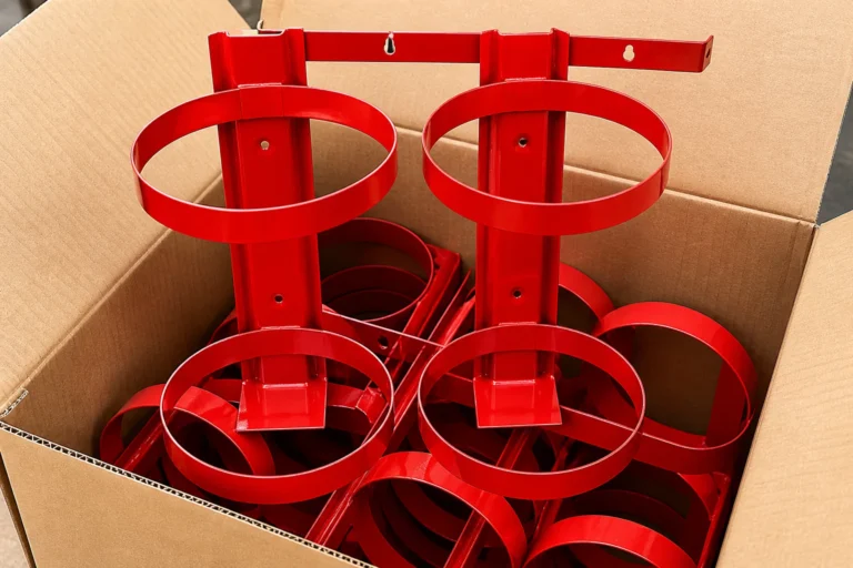 Double Fire Extinguisher Wall Rack Bulk Order Packaging
