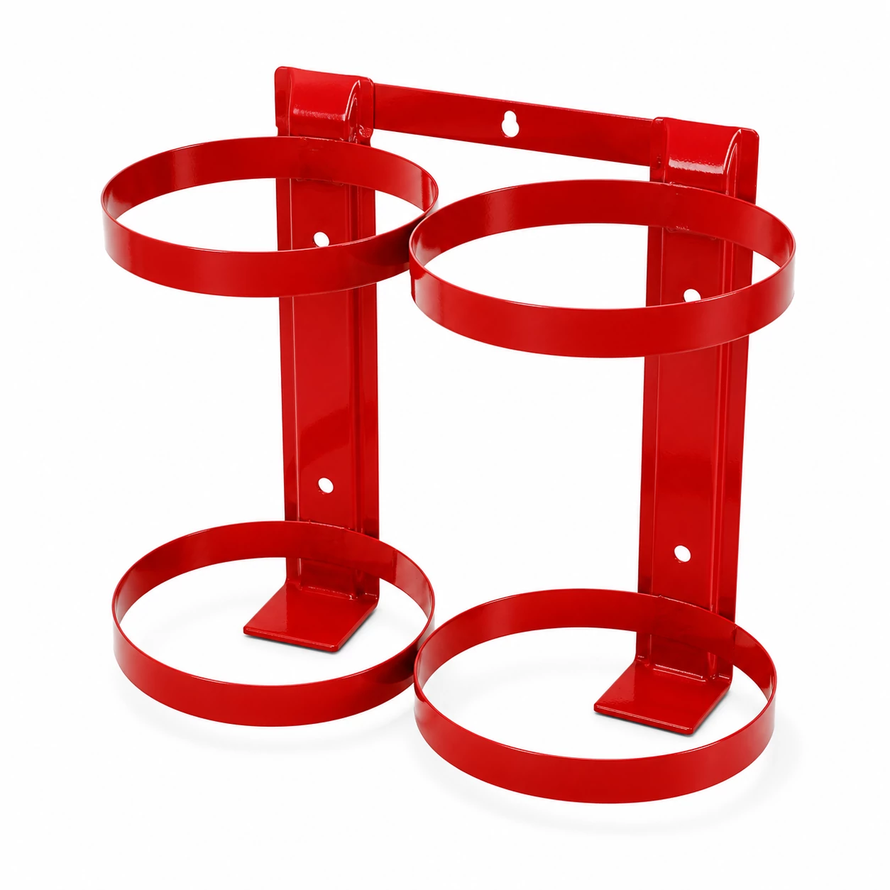 Double Fire Extinguisher Wall Rack